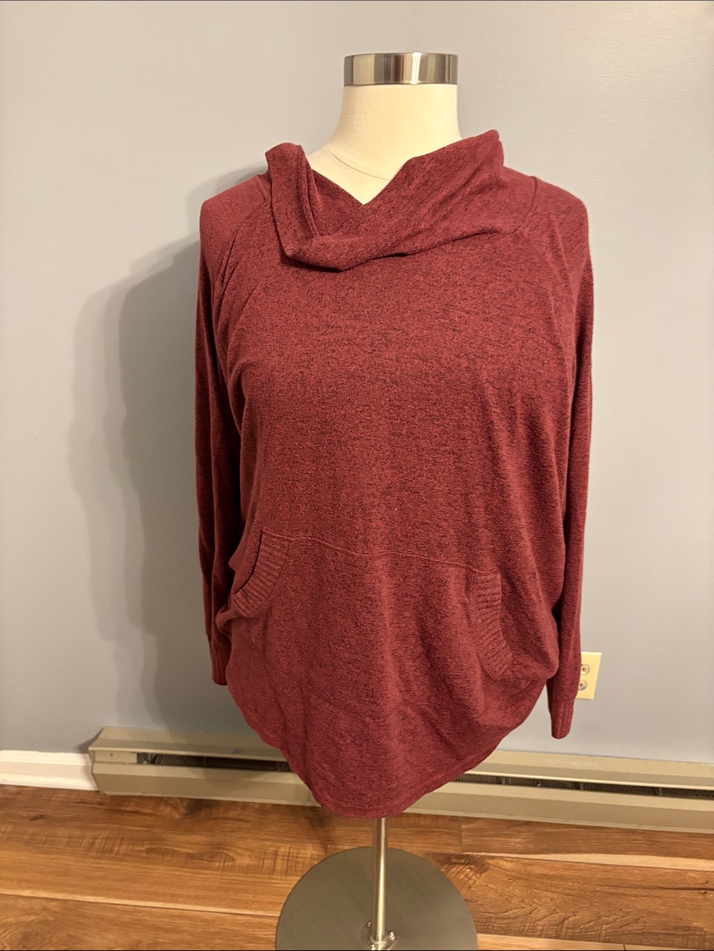 torrid Maroon Cowl-Neck Sweater